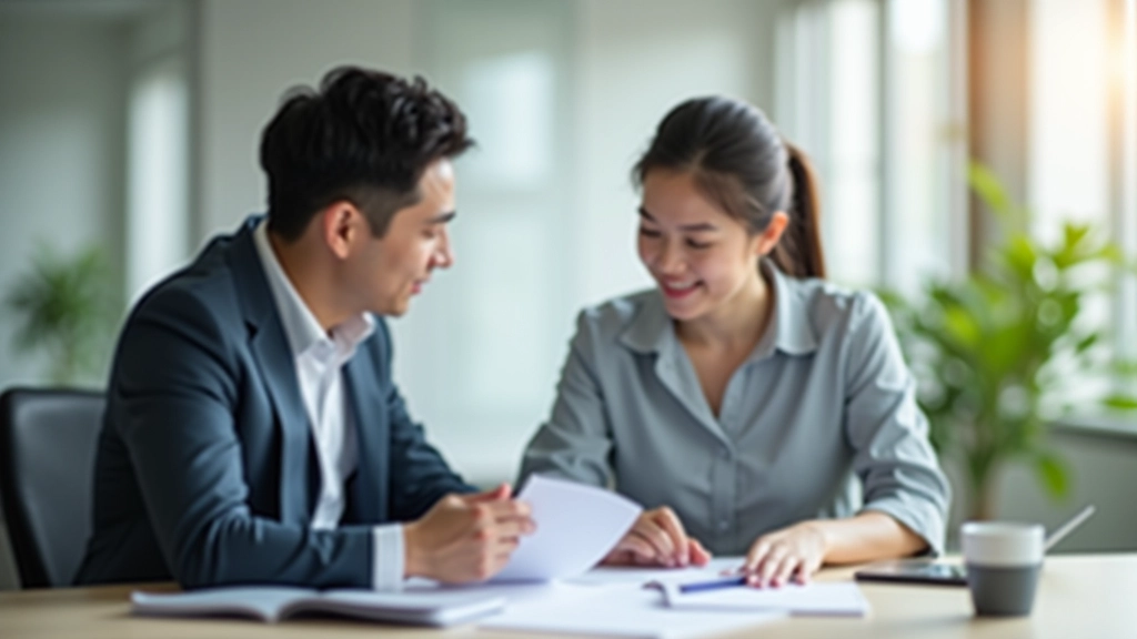 Financial advisor consulting with a young adult about money management strategies
